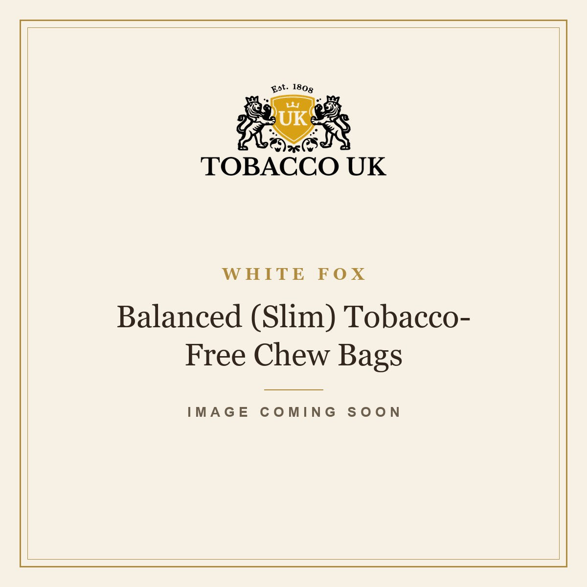 White Fox - Balanced (Slim) Tobacco-Free Chew Bags – image coming soon