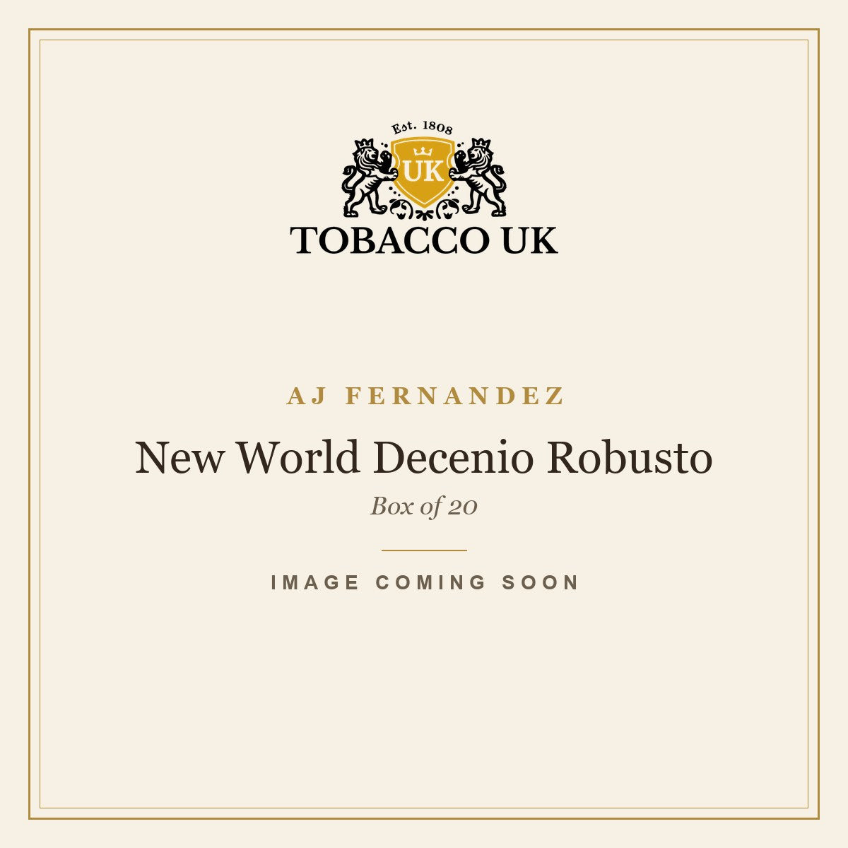 AJ Fernandez - New World Decenio Robusto - Box of 20 – image coming soon