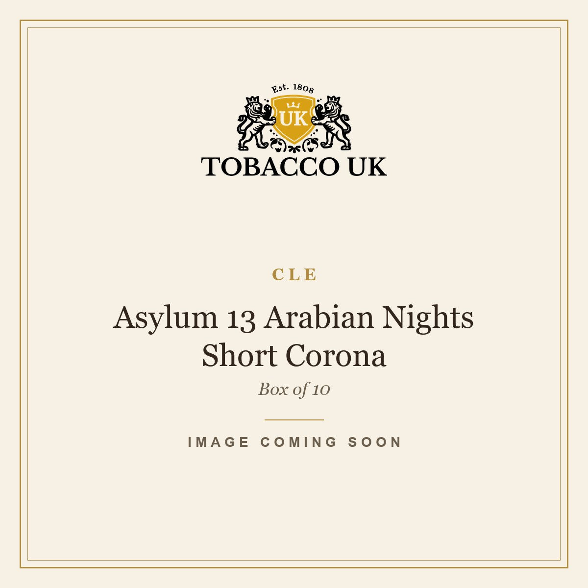 CLE - Asylum 13 Arabian Nights Short Corona - Box of 10 – image coming soon