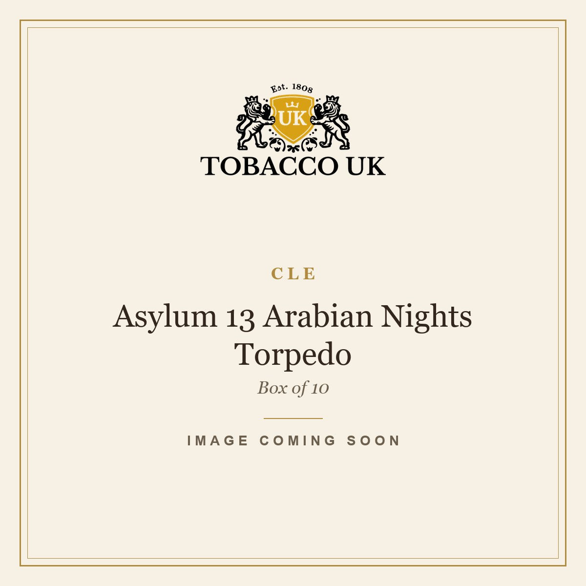 CLE - Asylum 13 Arabian Nights Torpedo - Box of 10 – image coming soon