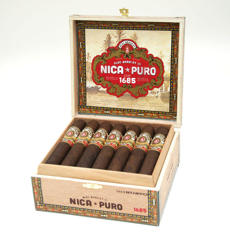 Alec Bradley Nica Puro Robusto cigar box of 20